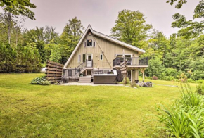 Inviting A-Frame Cabin with Saltwater Hot Tub